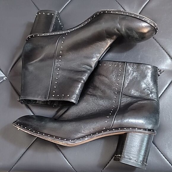 RAG & BONE Willow Stud Leather Booties Size 40 - Picture 7 of 12